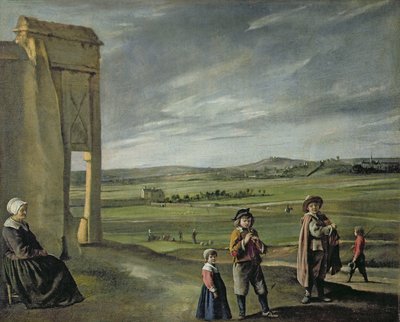 Landschap met boeren, c.1640 door Louis le Nain